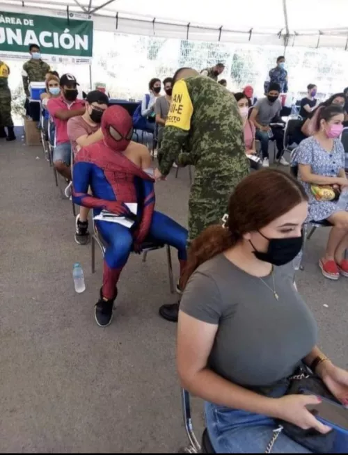 SpiderMan gettin the vax