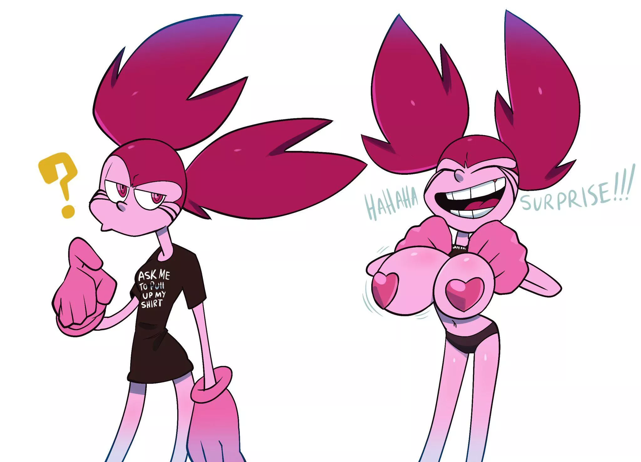 Spinel has a surprise for you! (Art by Sweet__Dandy) Spinel has a surprise for you! (Art by Sweet__Dandy)