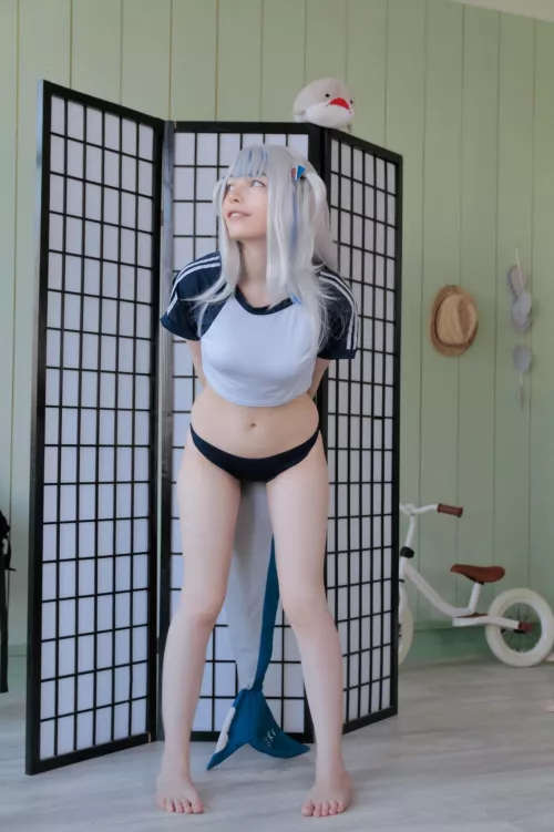 Sport Gawr Gura cosplay by Murrning_Glow