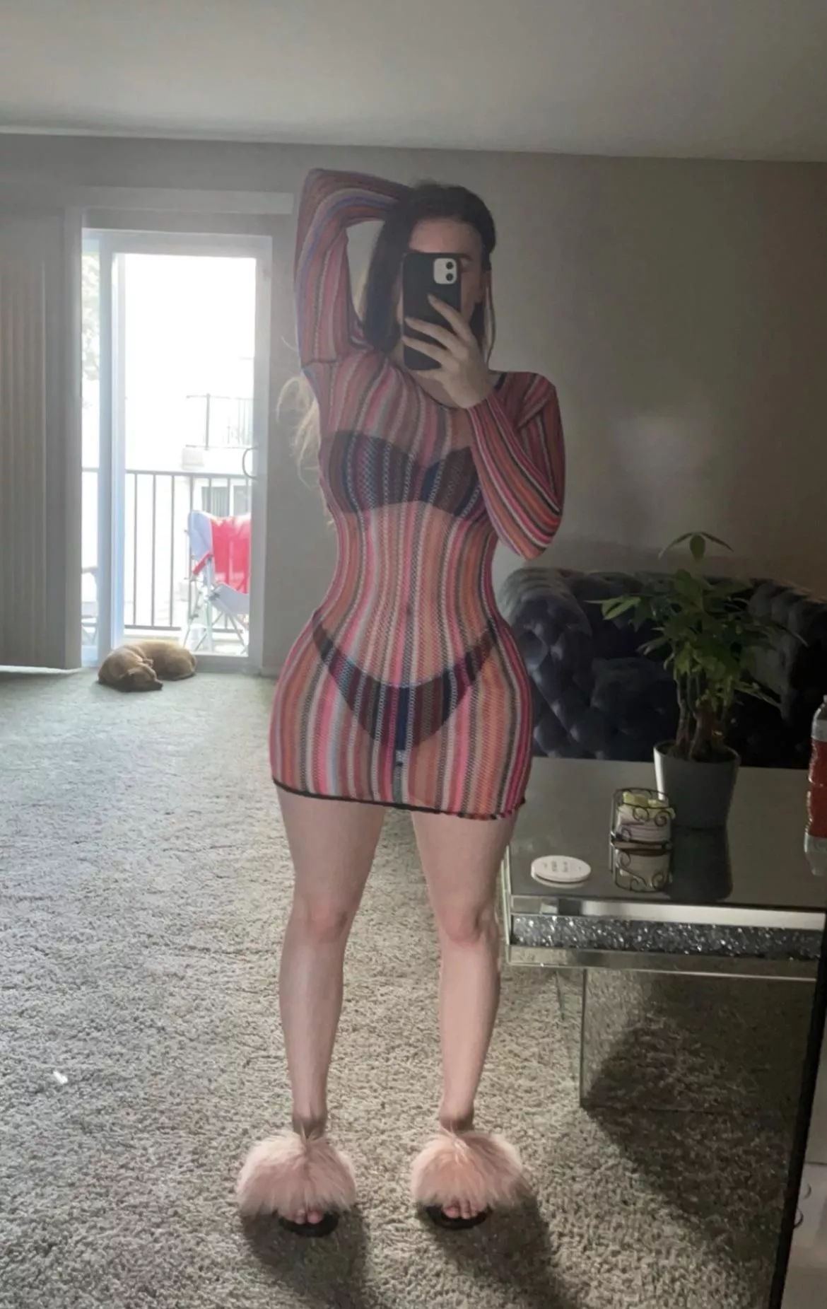 Staring at your dress cus it’s see through 👀