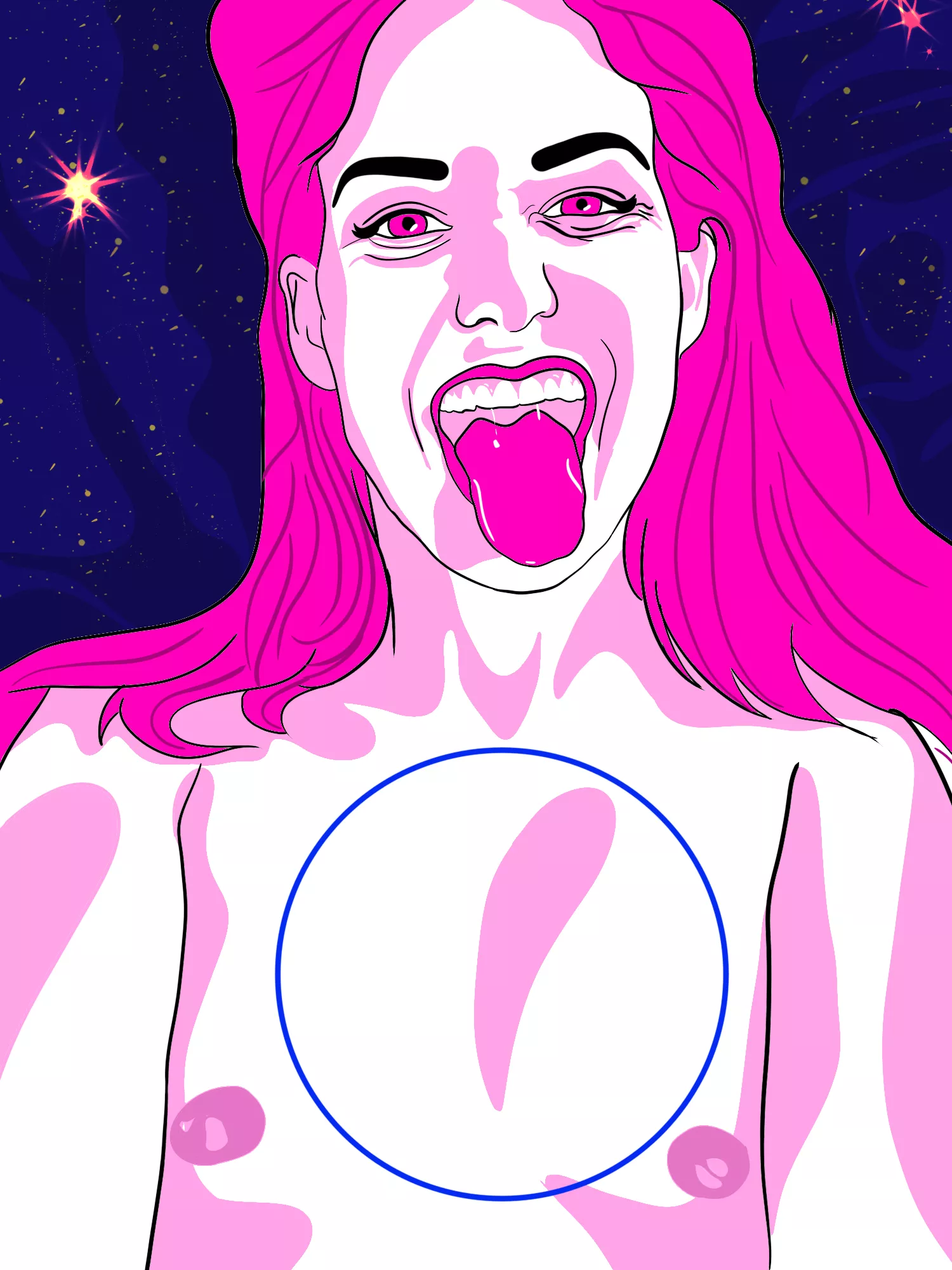 Stars in pink, with the collaboration of u/wanderlust887 by me