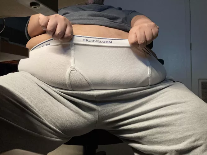 Starting this cold and rainy week off in a pair of comfortable Fruit of the Loom.