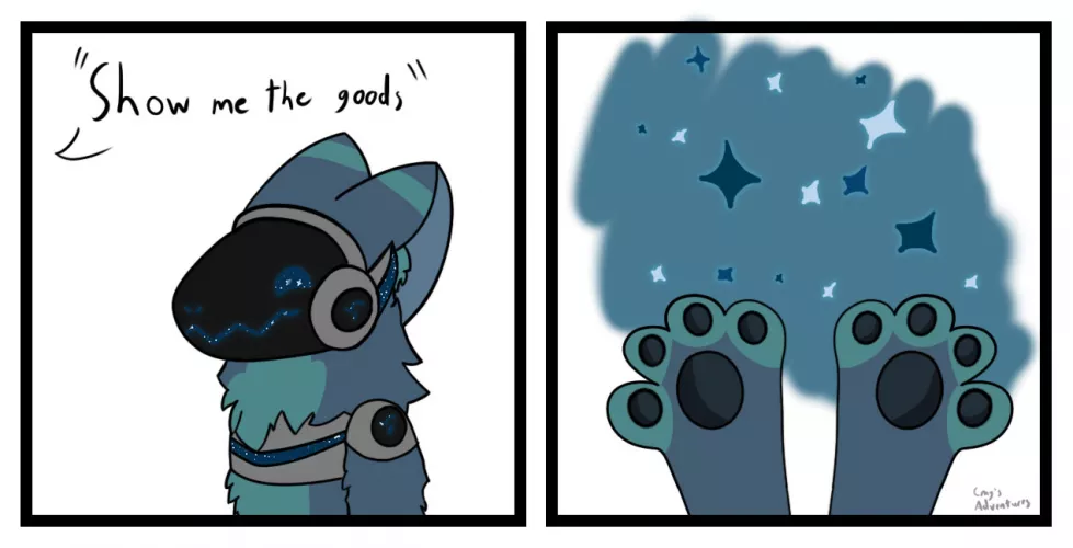 Starview shows his goods (Art by me)