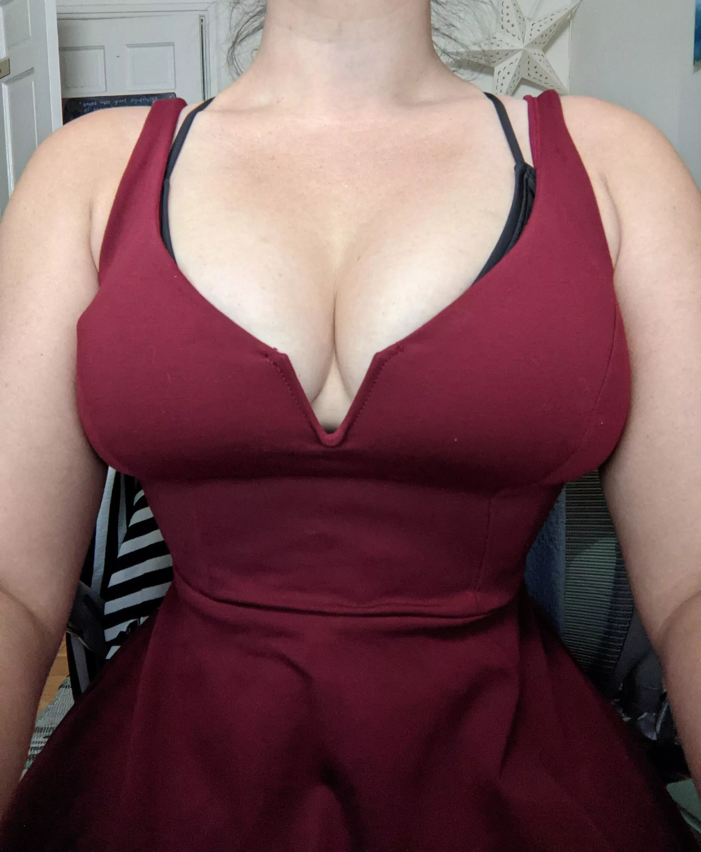 Stealthing my corset under a new dress. What do we think, is it a keeper? Stealthing my corset under a new dress. What do we think, is it a keeper?