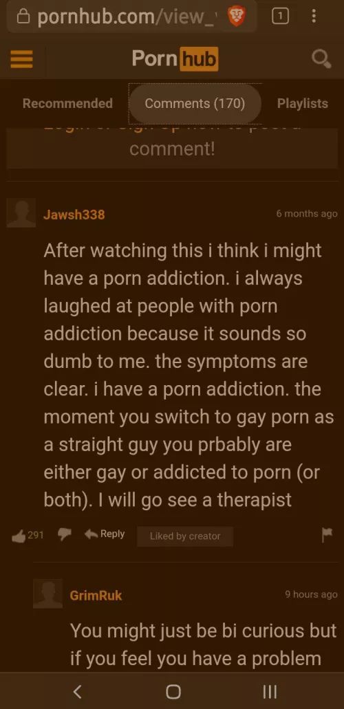Straight man realises trap hentai is gay