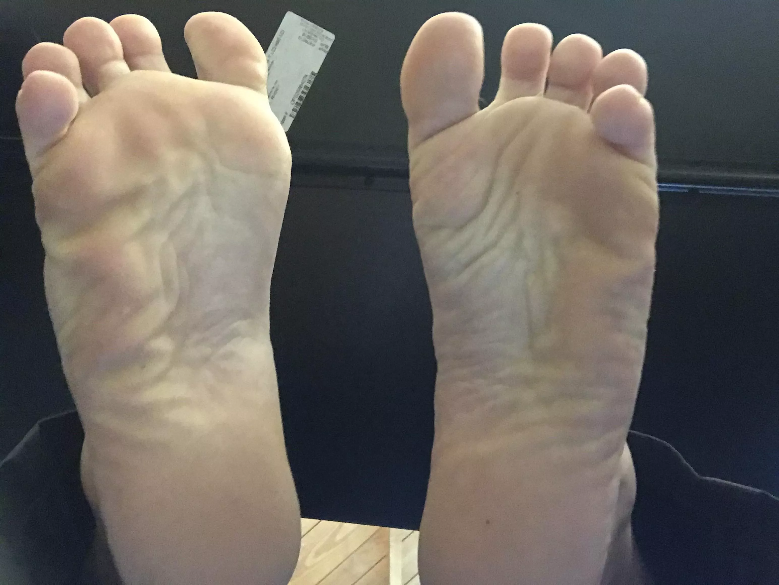 Straight soles, under my desk Straight soles, under my desk
