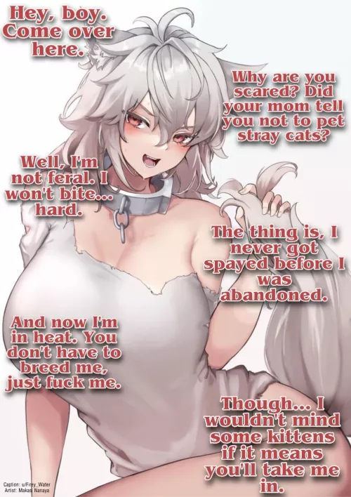 Stray cat needs your help. [Ara ara turned wholesome] [Catgirl]