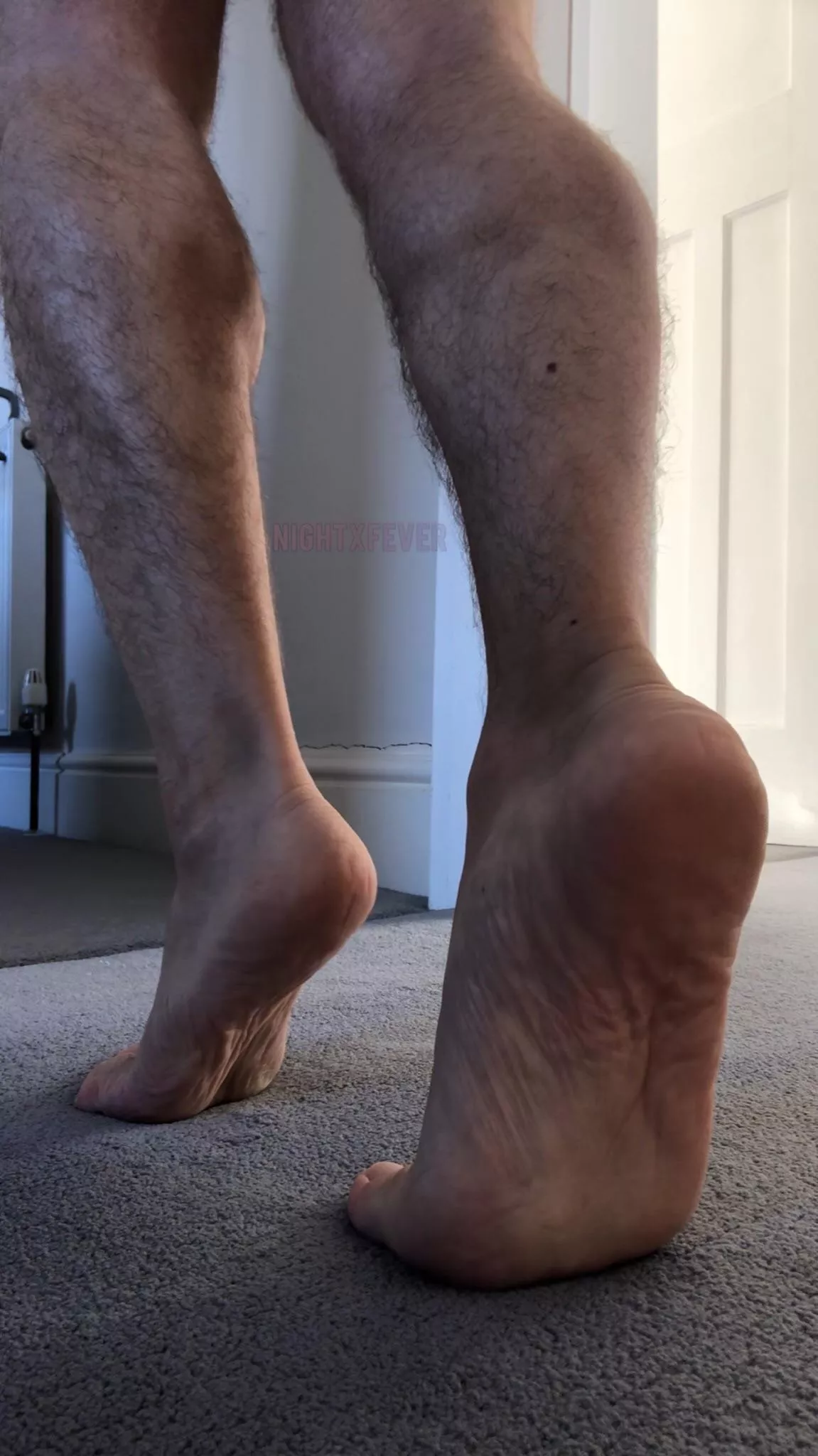 Stretching before I go to the gym…