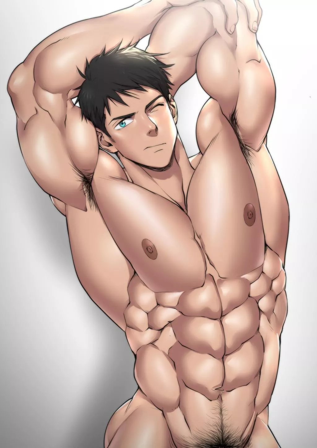 Stretching before the swim by Suyohara Stretching before the swim by Suyohara
