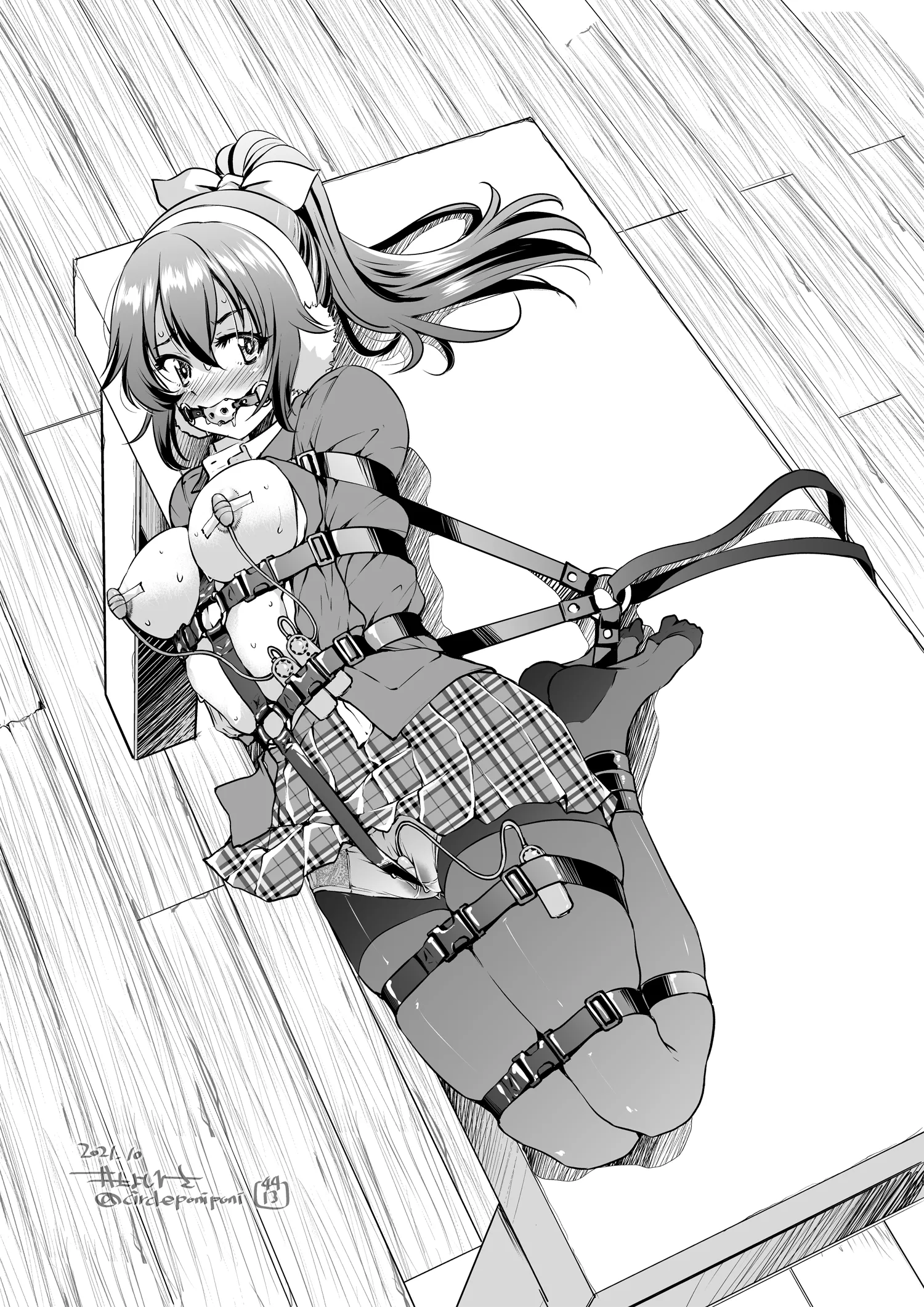 Struggling only makes the crotch strap tighter Struggling only makes the crotch strap tighter