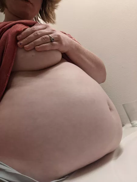 Stuffed to the gills.