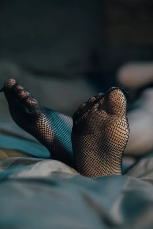 Suck my toes with my stockings on. Any takers?