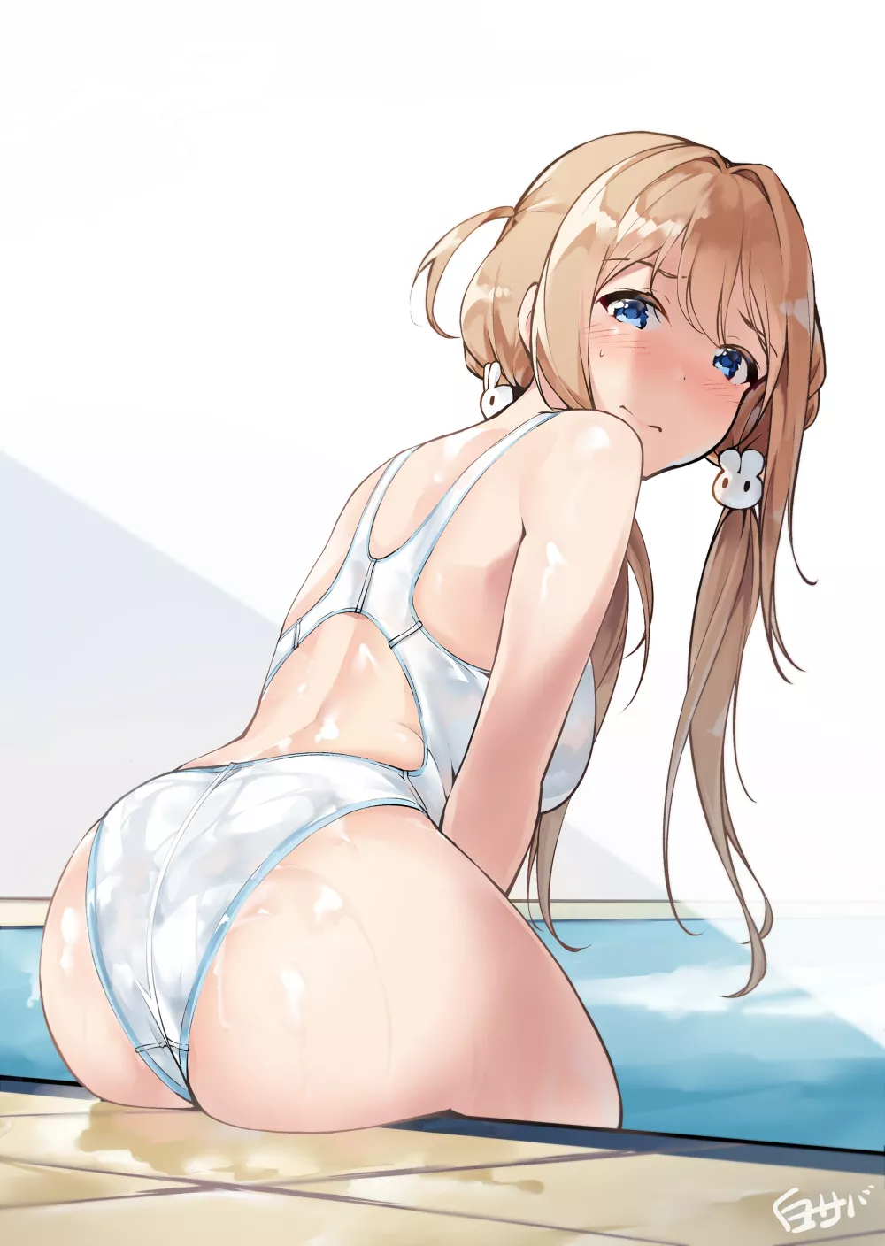 Suomi Feeling Shy In Her Swimsuit (Shirosaba) [Girls' Frontline]