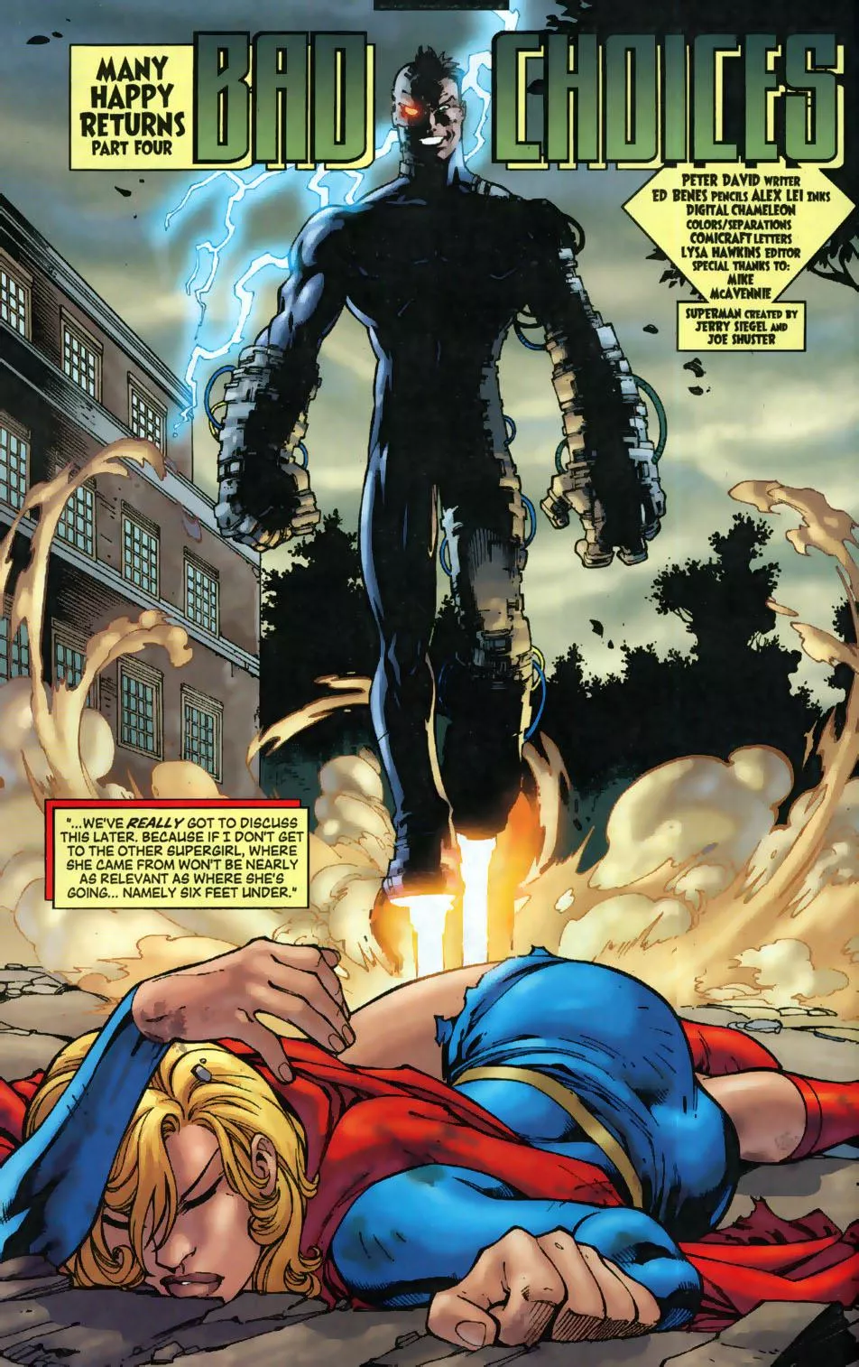 Supergirl knocked out cold