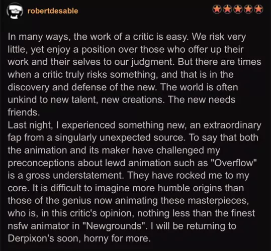 Sure it’s new grounds but it’s on a porn animation so it counts right?