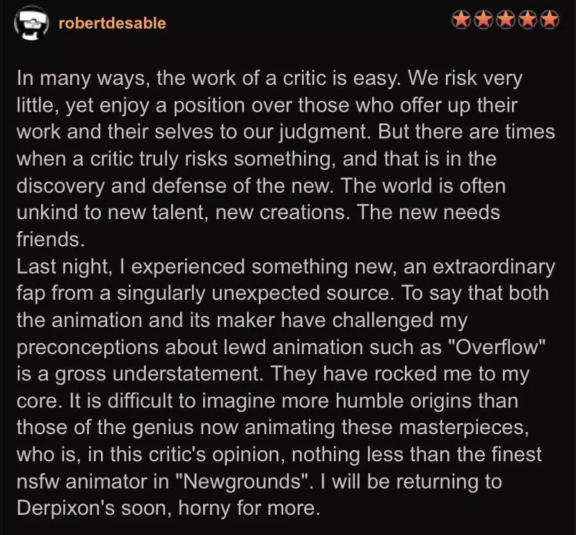 Sure it’s new grounds but it’s on a porn animation so it counts right?