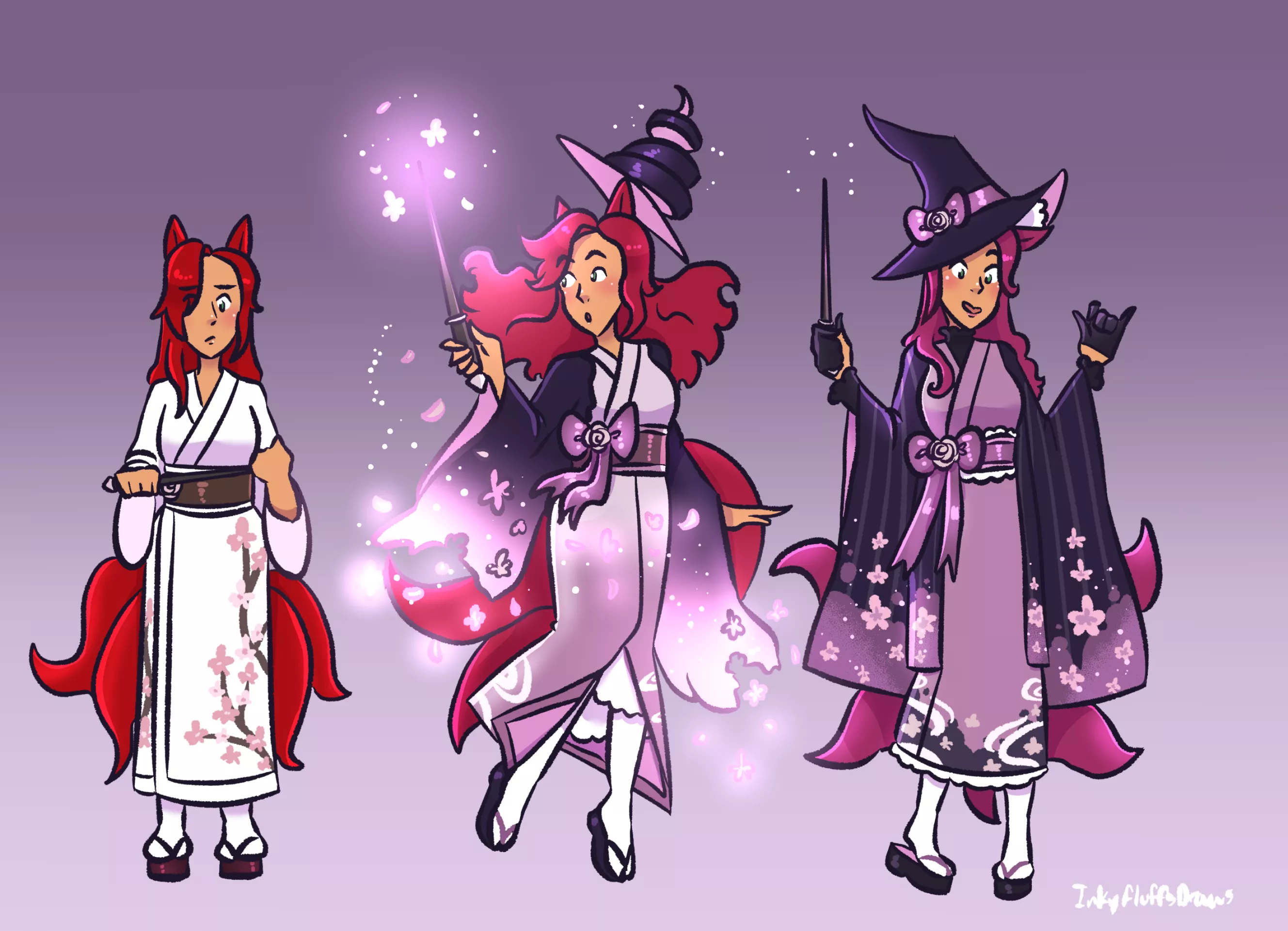 Surprise Witch Wand by Inkyfluffdraws (FTF, Kitsune)