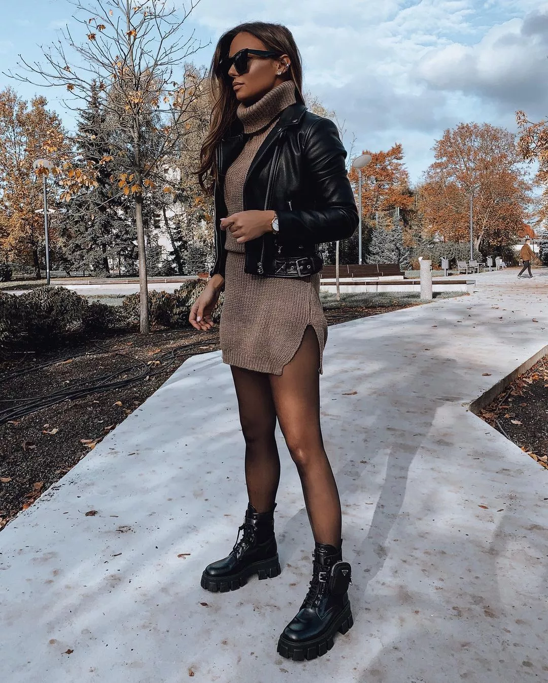 Sweater Dress & Tights