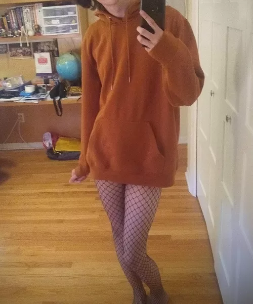 Sweater with fishnets kinda day