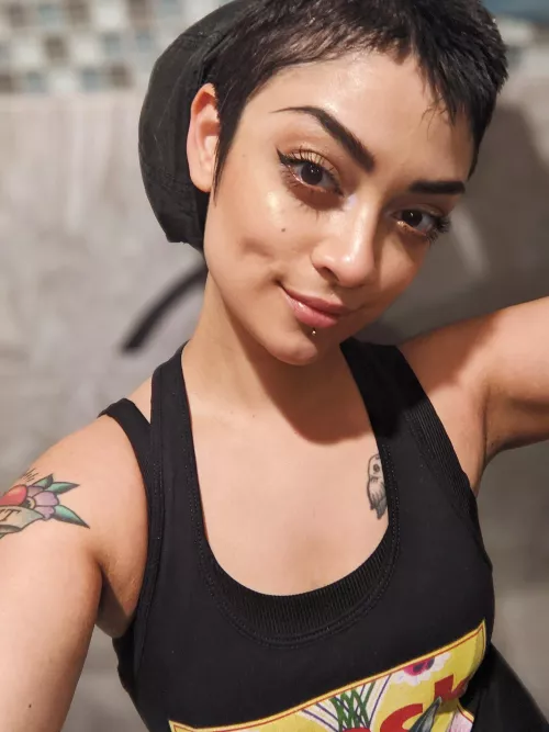 Sweating with long hair < sweating with short hair 👌