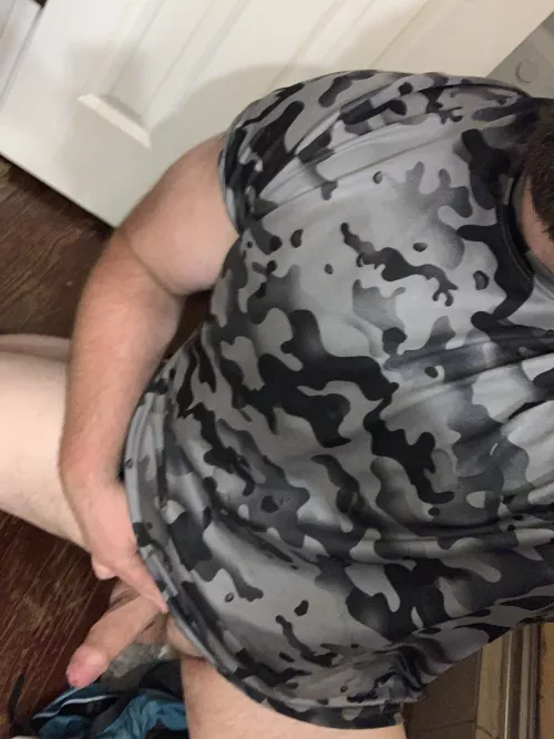 Sweaty after gym boner feel so good