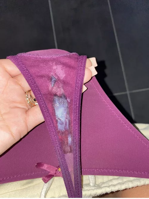 Sweaty, creamy used panties π
 I cum in them too π¦