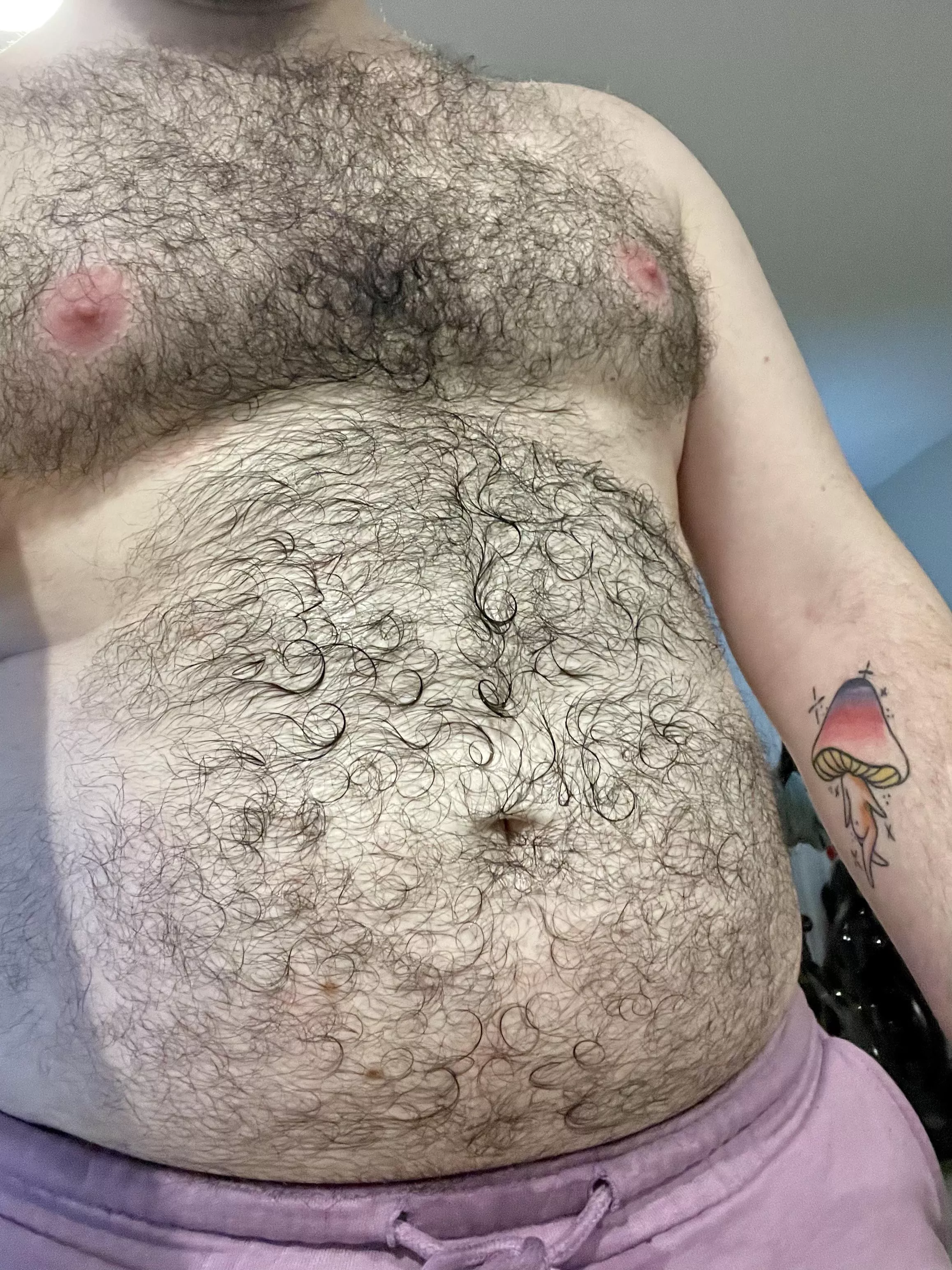 Sweaty cub after a workout