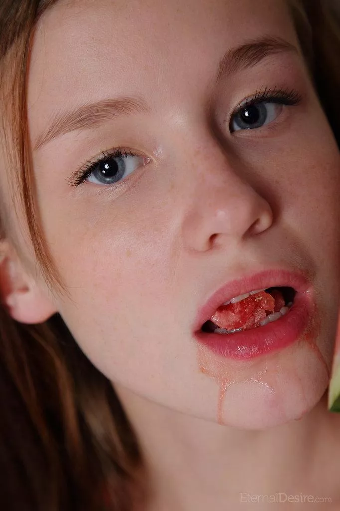 Sweet Emily enjoys sweeter fruit.