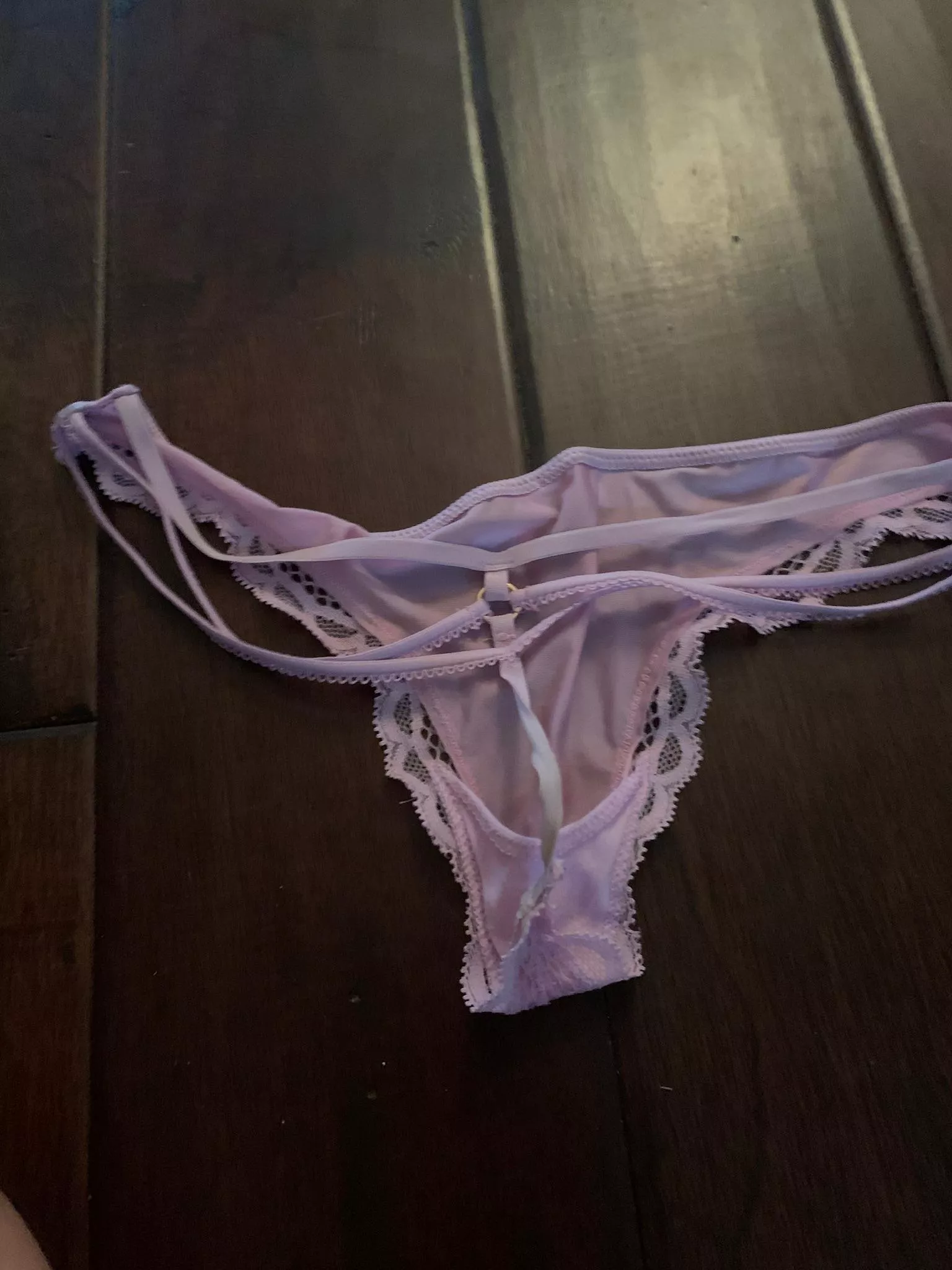 Swim Team’s Most Complicated and Cute Panties. Pink Thong with All the Bells and Whistles. Smell INTENSE.