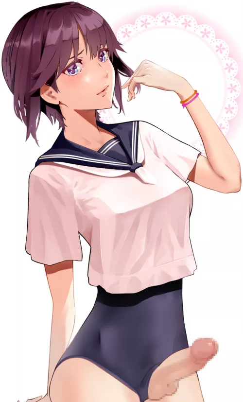 Swimsuit Under Her Uniform (Shiratama) [Original]