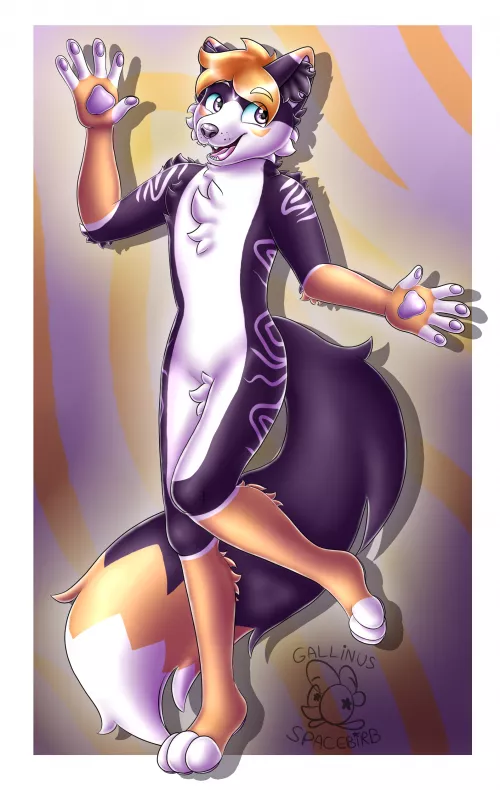 Tabby cat! (fullbody comm for Goldensocks!)