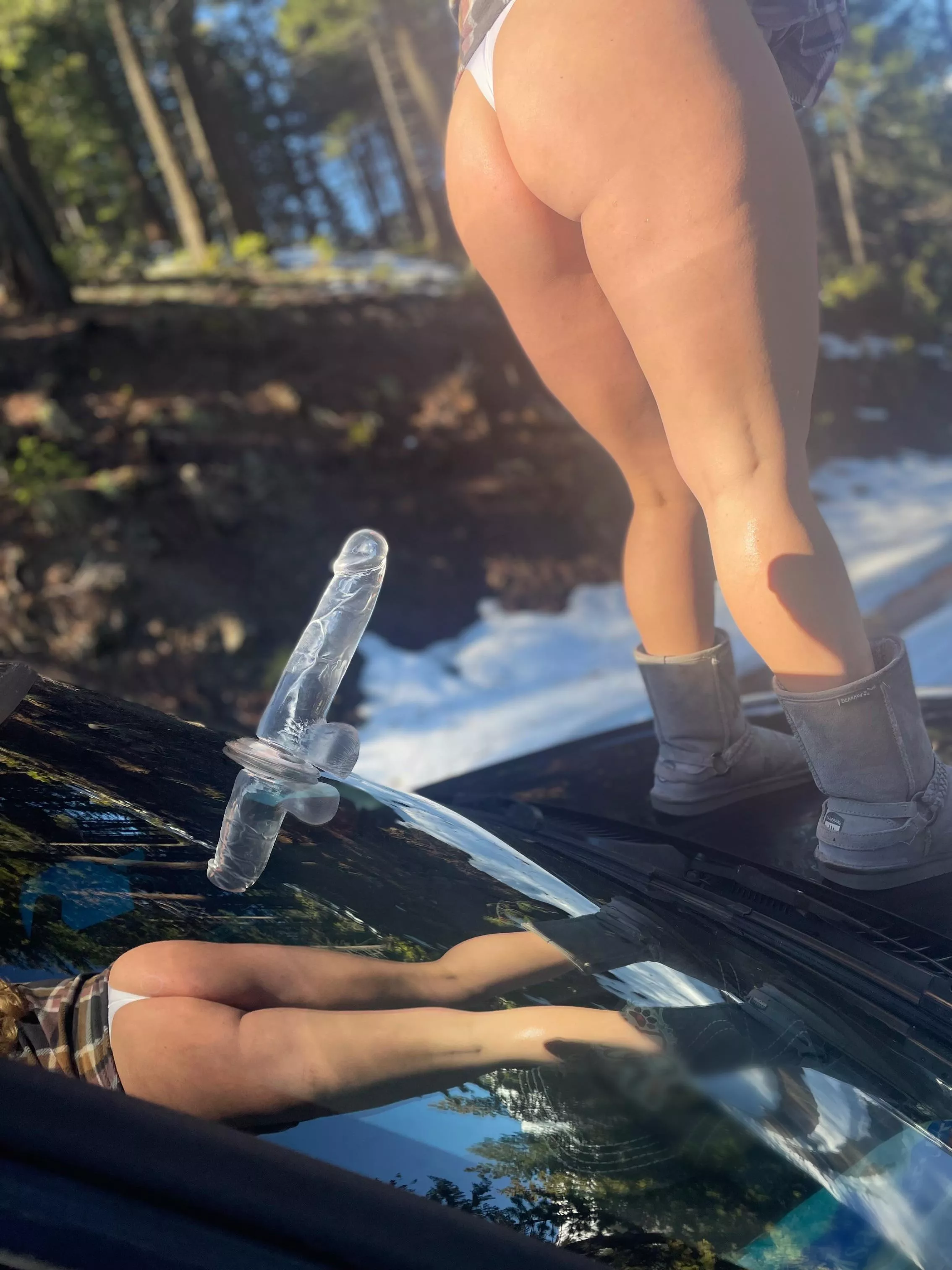 Talk about exciting!! Just waiting to see if someone came driving around the corner!