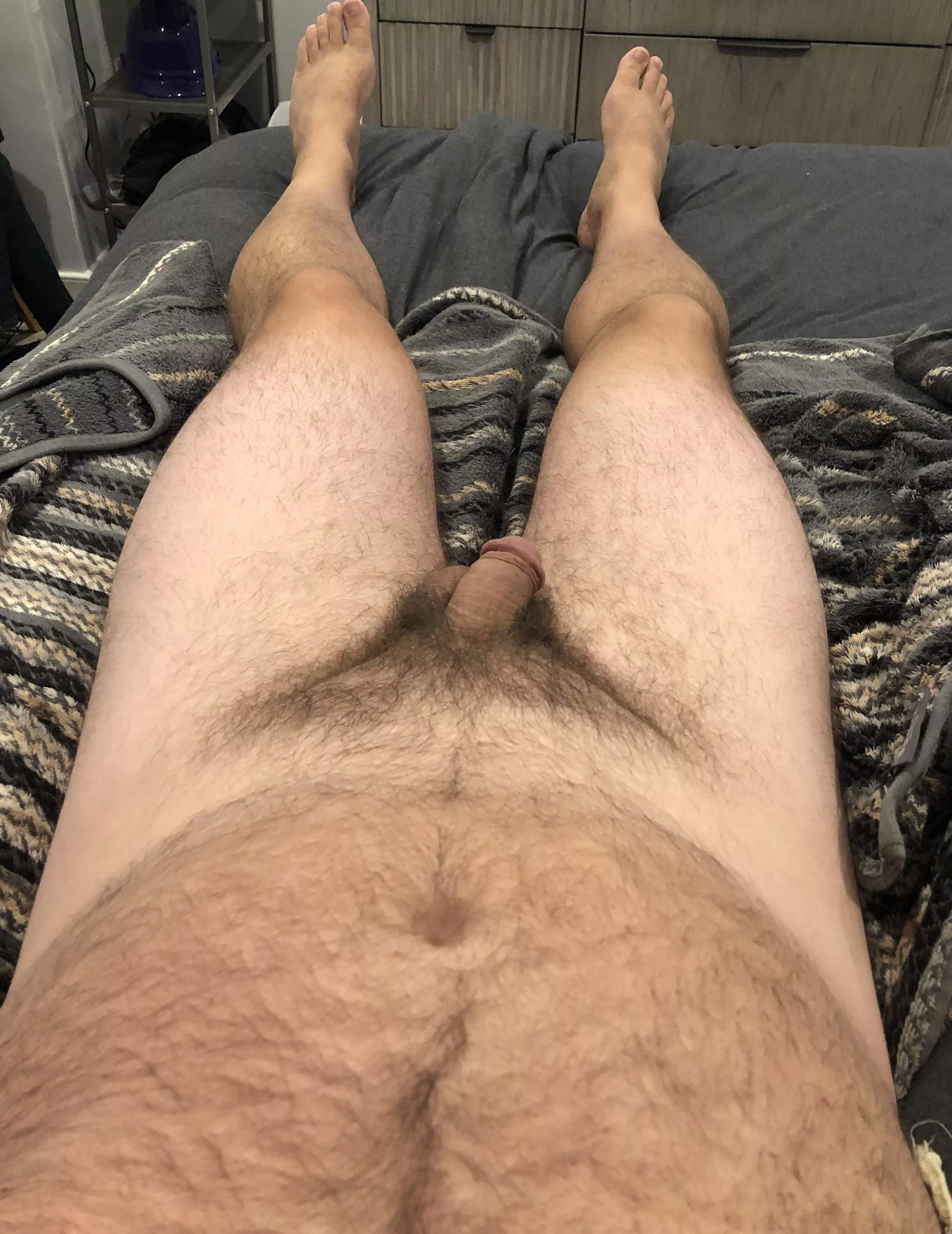Tan lines, a body at rest, and a weird angle for a photo! 39, 218, 6ft,