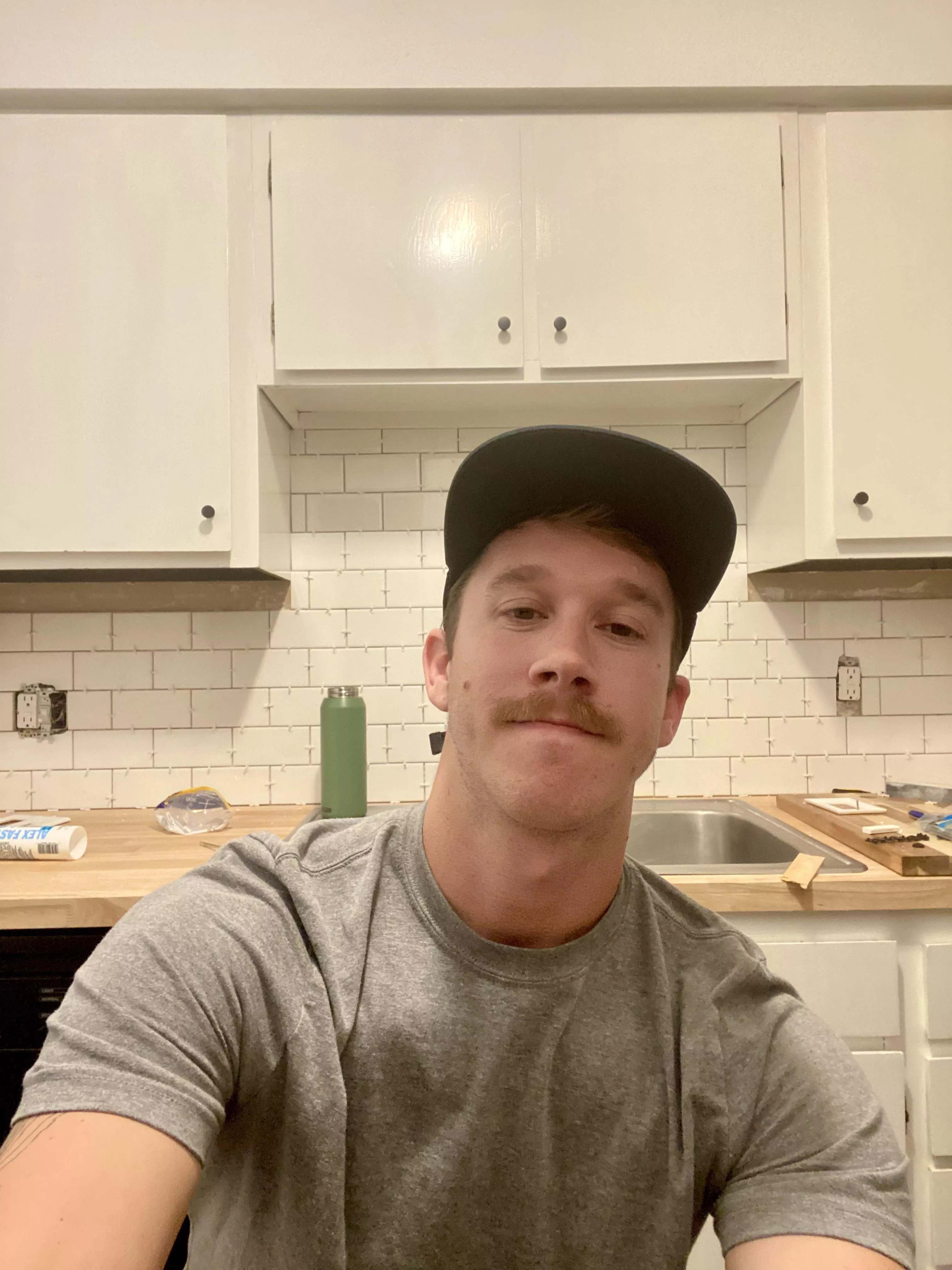 Taught myself how to tile and didn’t completely ruin my kitchen. Thanks, YouTube university. Taught myself how to tile and didn’t completely ruin my kitchen. Thanks, YouTube university.