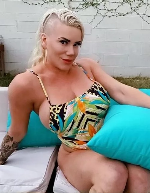Taya's melons in a Swimsuit