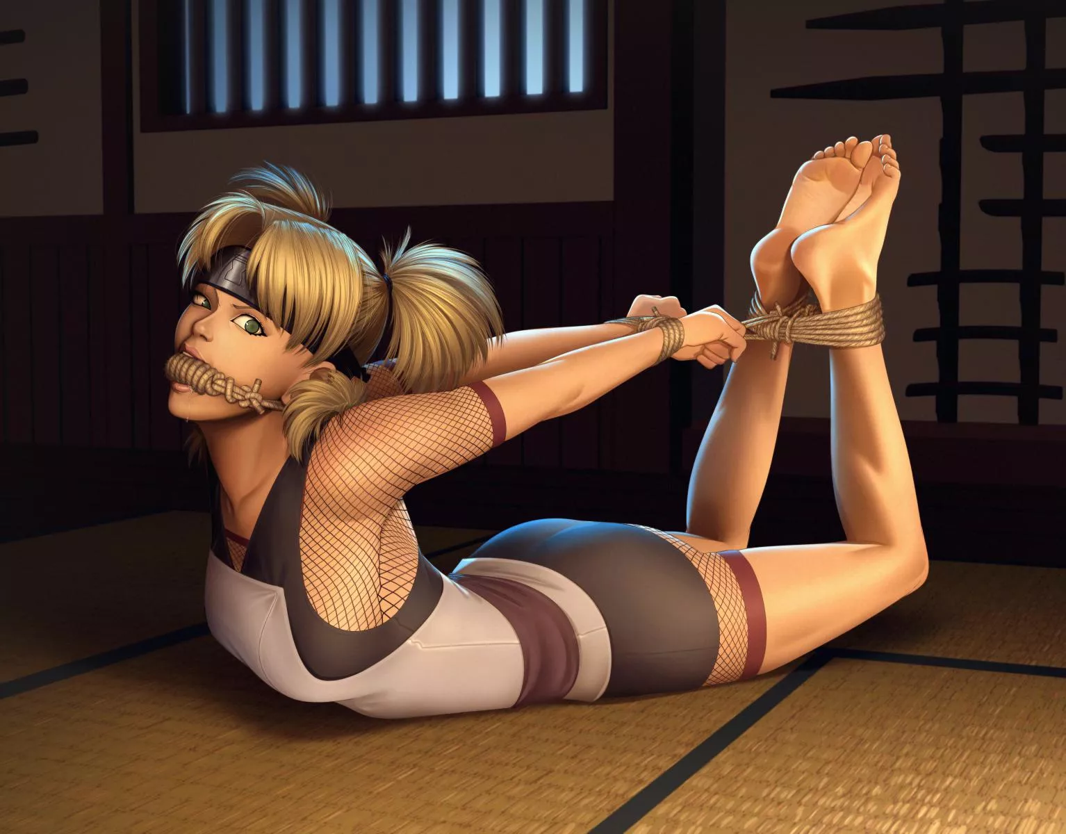 Temari hogtied
