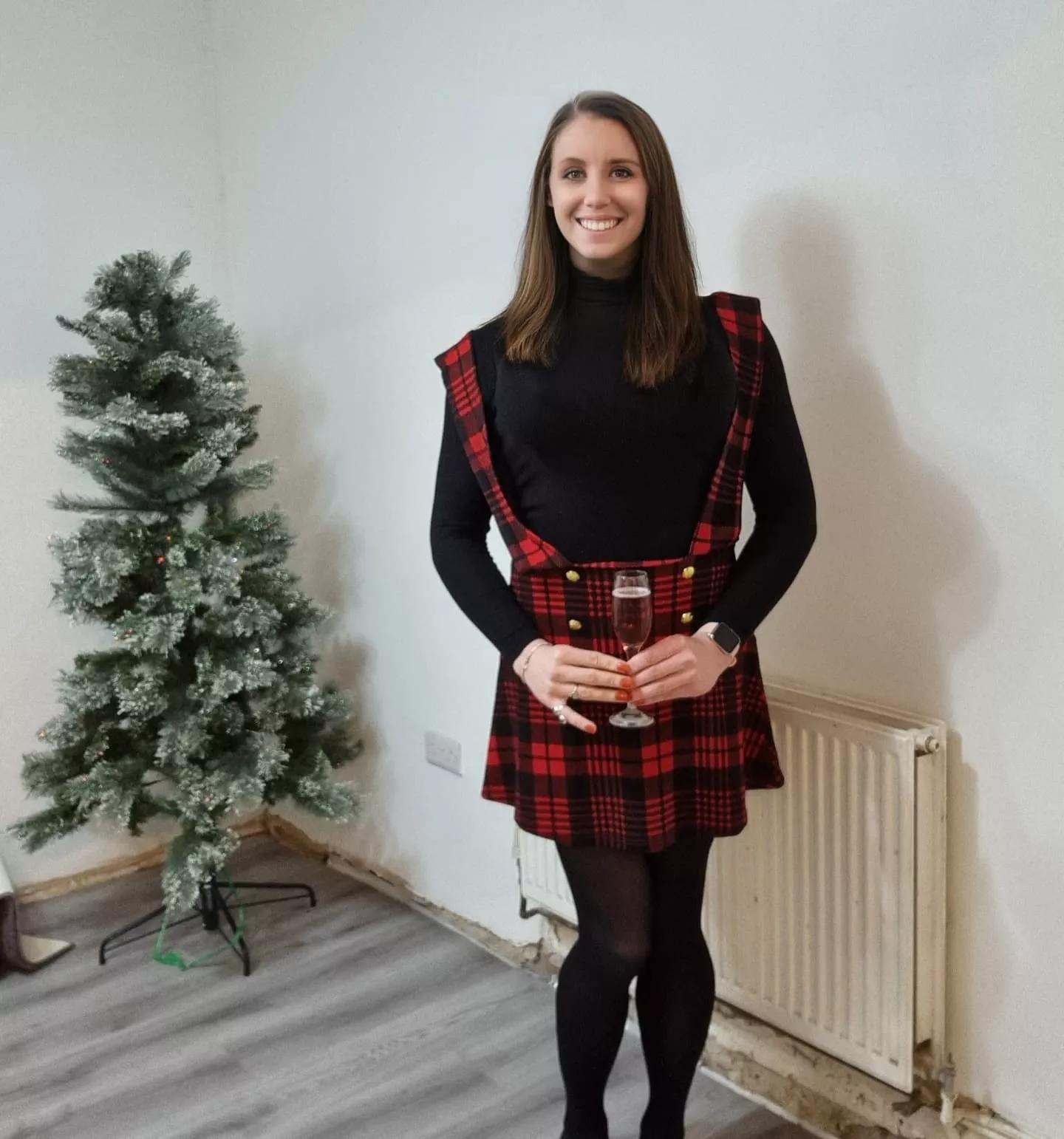 Tempted by thigh high socks, but too cold, went with the pa those:)