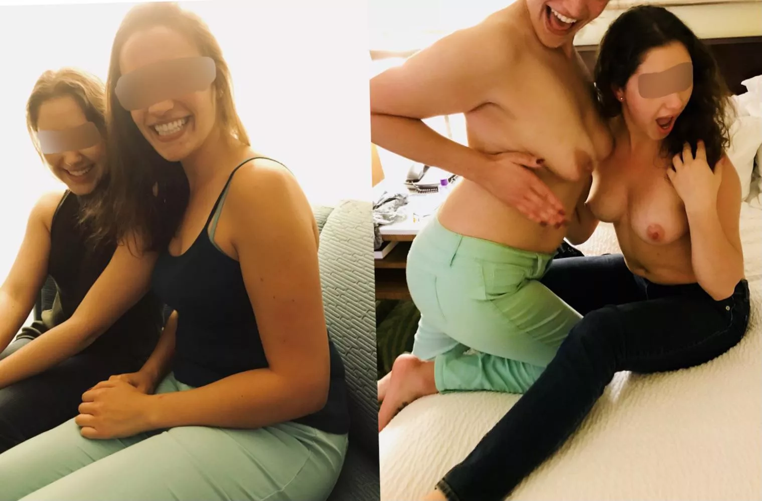 Tequila made our clothes fall off but your cock makes us want to keep going 😏