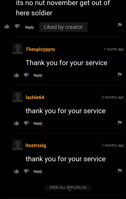 Thank you for your service