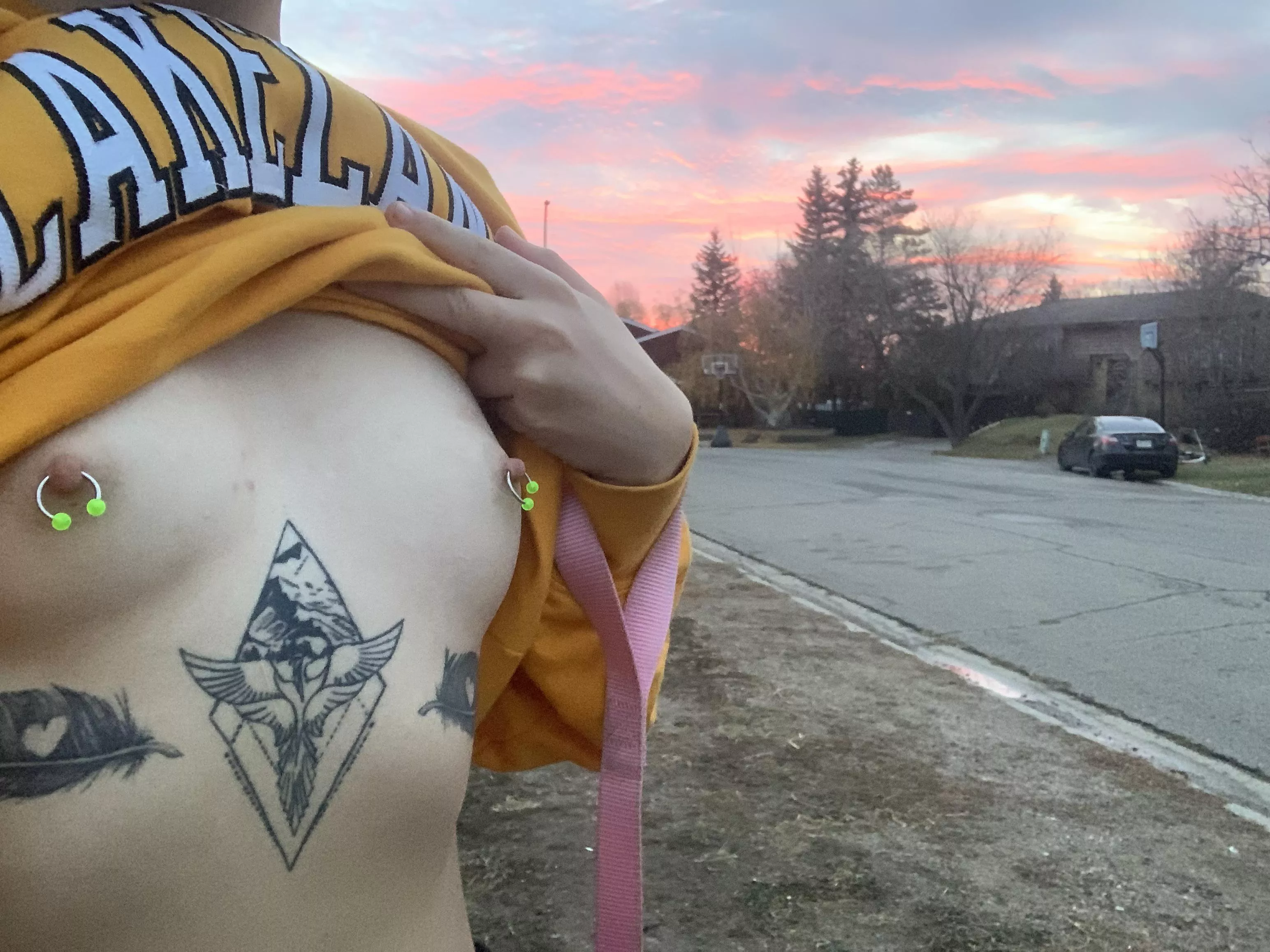that sunrise was too good to pass up a photo op! sorry neighbors🙈 that sunrise was too good to pass up a photo op! sorry neighbors🙈