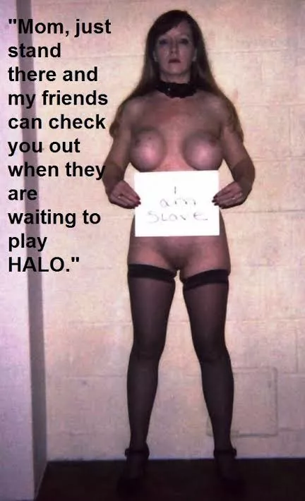 Thats a good mother being the little entertainment session for her son and his friends, a slave mothers only purpose is to serve...