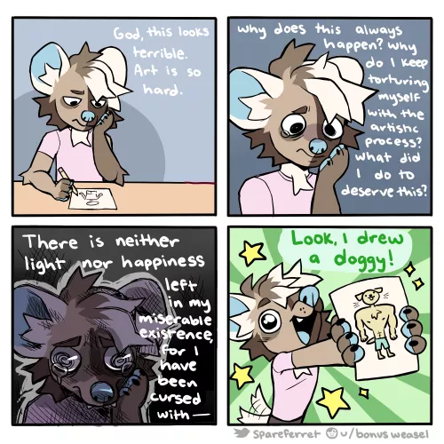 the artistic process (art by me)