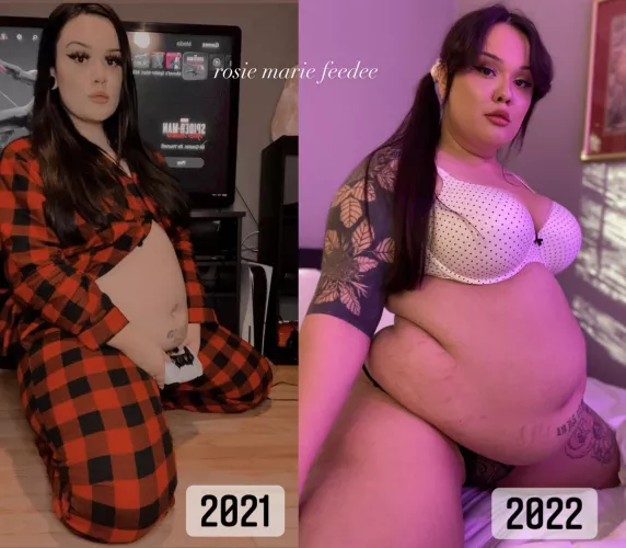 The belly difference! January 2021 VS January 2022