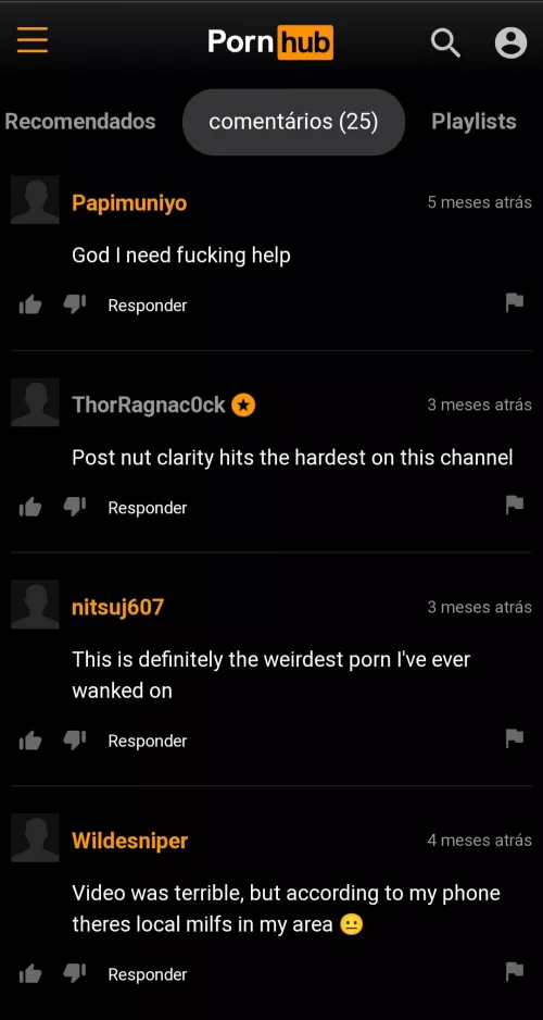 The comments on a Hentaid video