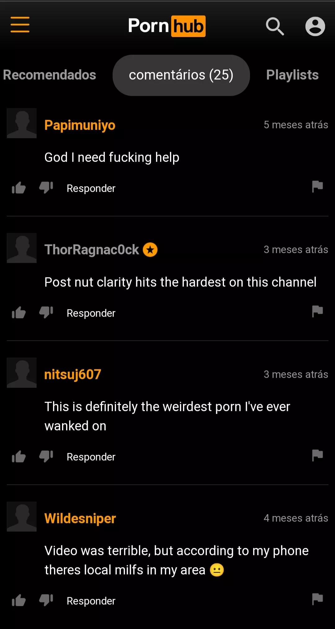 The comments on a Hentaid video