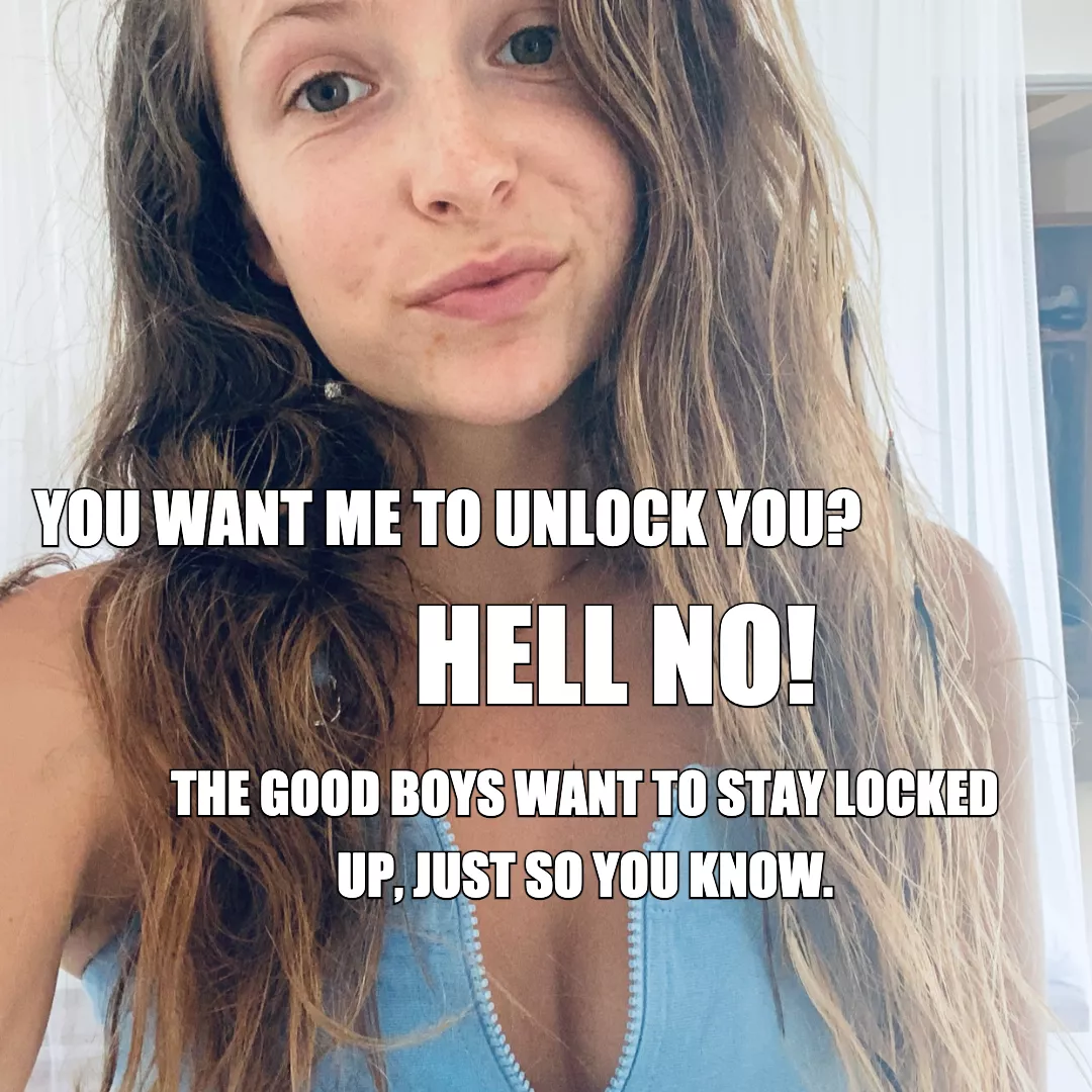 The good boy WANT to stay locked up, just so you know 🤓 The good boy WANT to stay locked up, just so you know 🤓