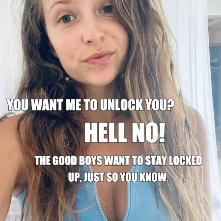 The good boy WANT to stay locked up, just so you know π€