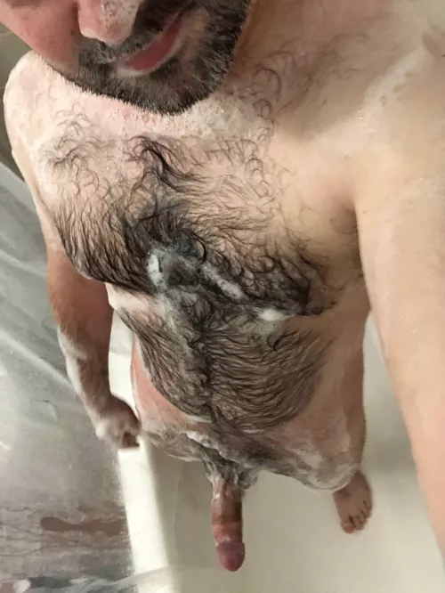 The hair makes it easier to lather up