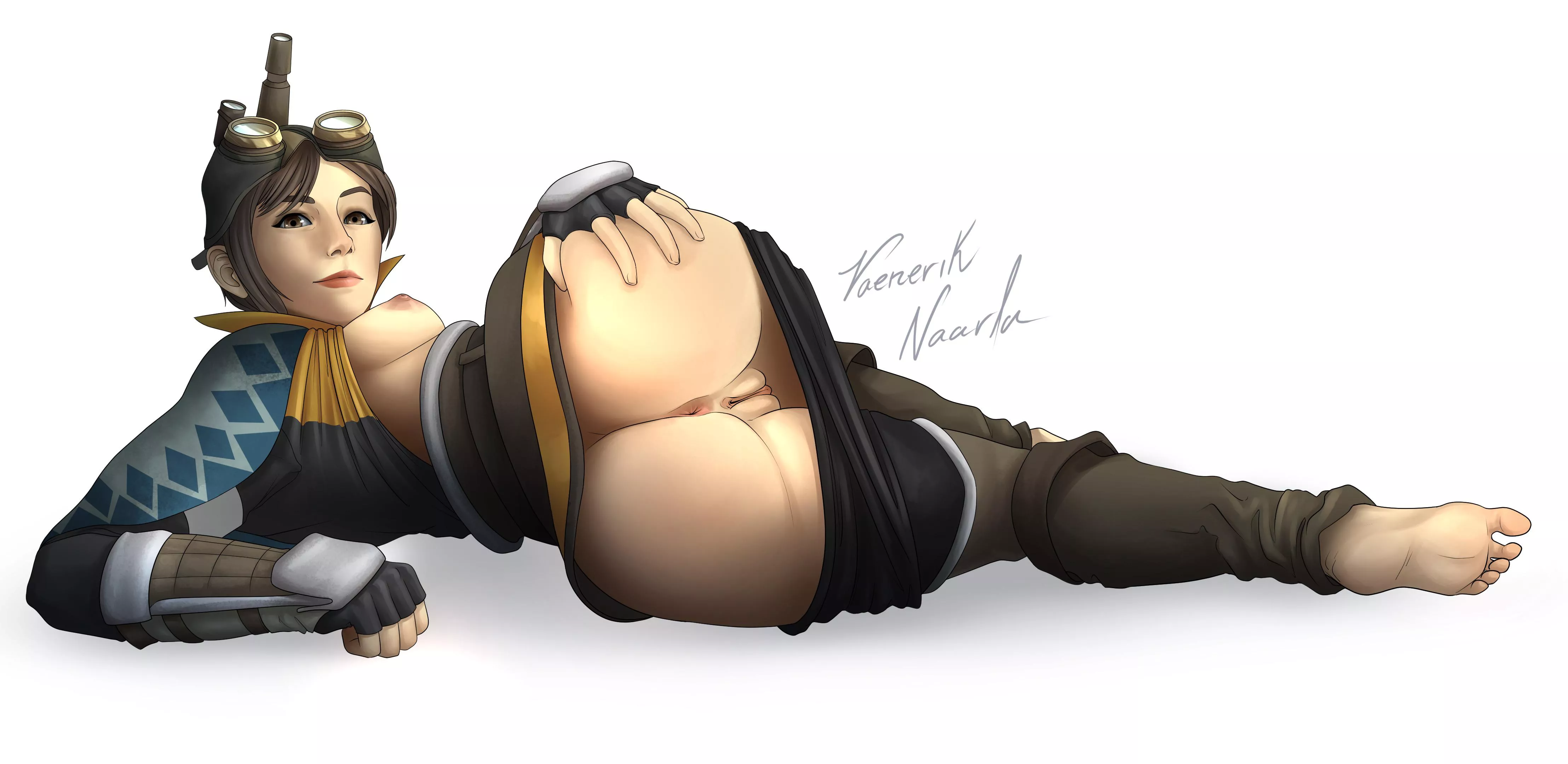 The Handler giving you her quest rewards (vaenerik naarla)[Monster Hunter World]