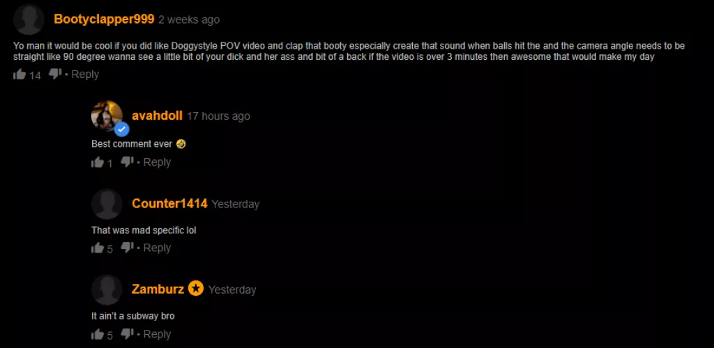 The last comment lmao